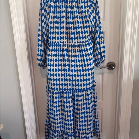 Dokotoo V Neck Bohemian Lined Maxi Dress Size Large NWT - Picture 4 of 6